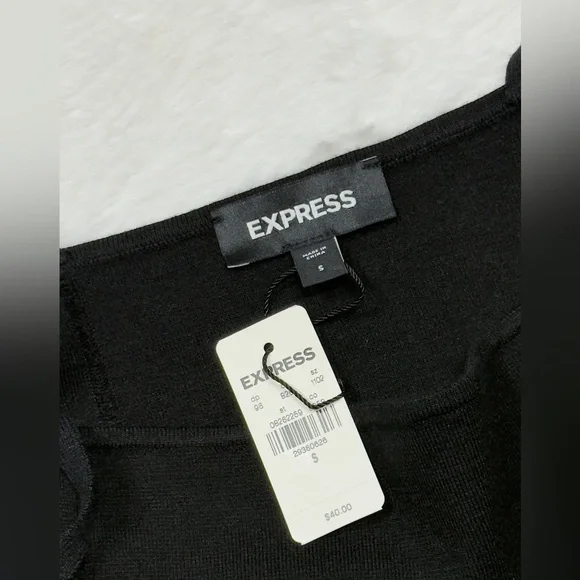 NWT EXPRESS CROPPED SQUARE NECK SWEATER CAMI - Picture 2 of 6